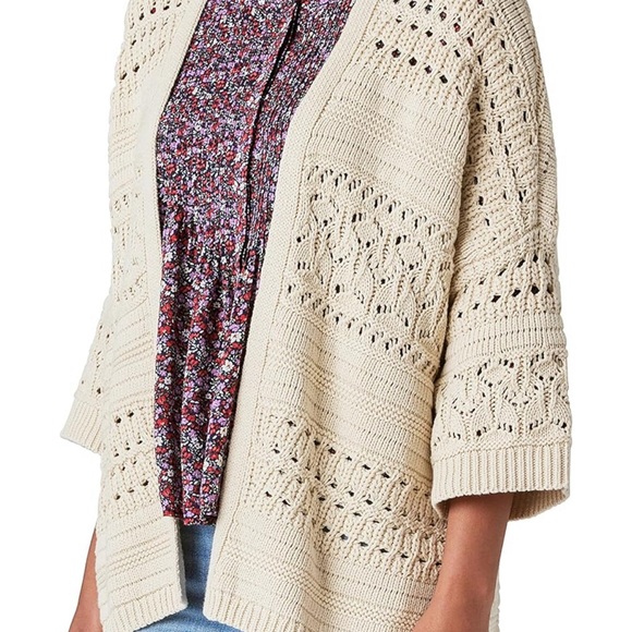 LUCKY BRAND CROCHET CARDIGAN, SIZE L - Picture 2 of 8